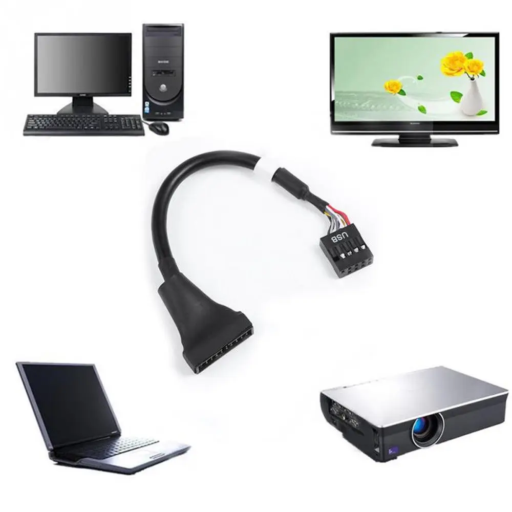 USB 3,0 20 контактный разъем для материнская плата USB 2,0 9-контактный Женский конвертер адаптер CableLightweight и портативная конструкция
