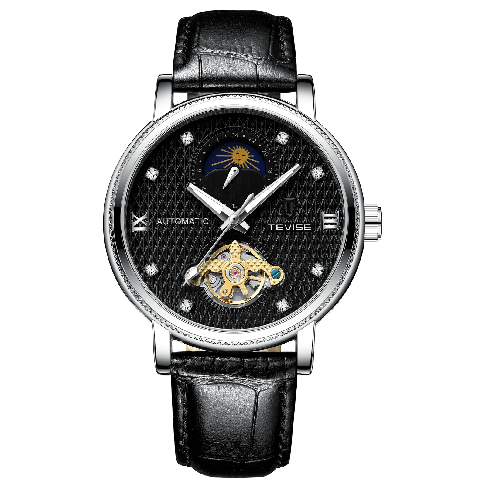 Tevise автоматические Tourbillon механические часы люксовый бренд водонепроницаемые часы мужские спортивные мужские часы самоходные