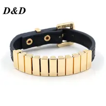 Браслеты из настоящей кожи новые ювелирные изделия торговля браслет металлический панк Euramerican модные браслеты