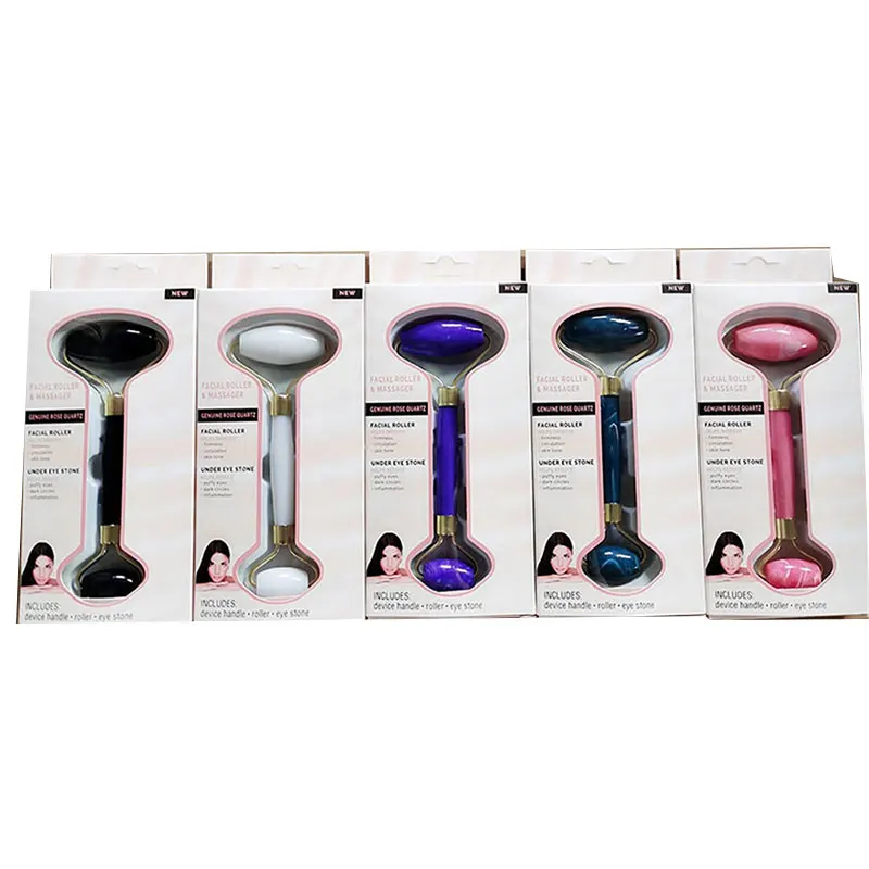 Double Headed Face Roller Massager Gua Sha Slimming Lift Massage Facial Tools For Chin Neck Anti Wrinkle Beauty Skin Care Tools