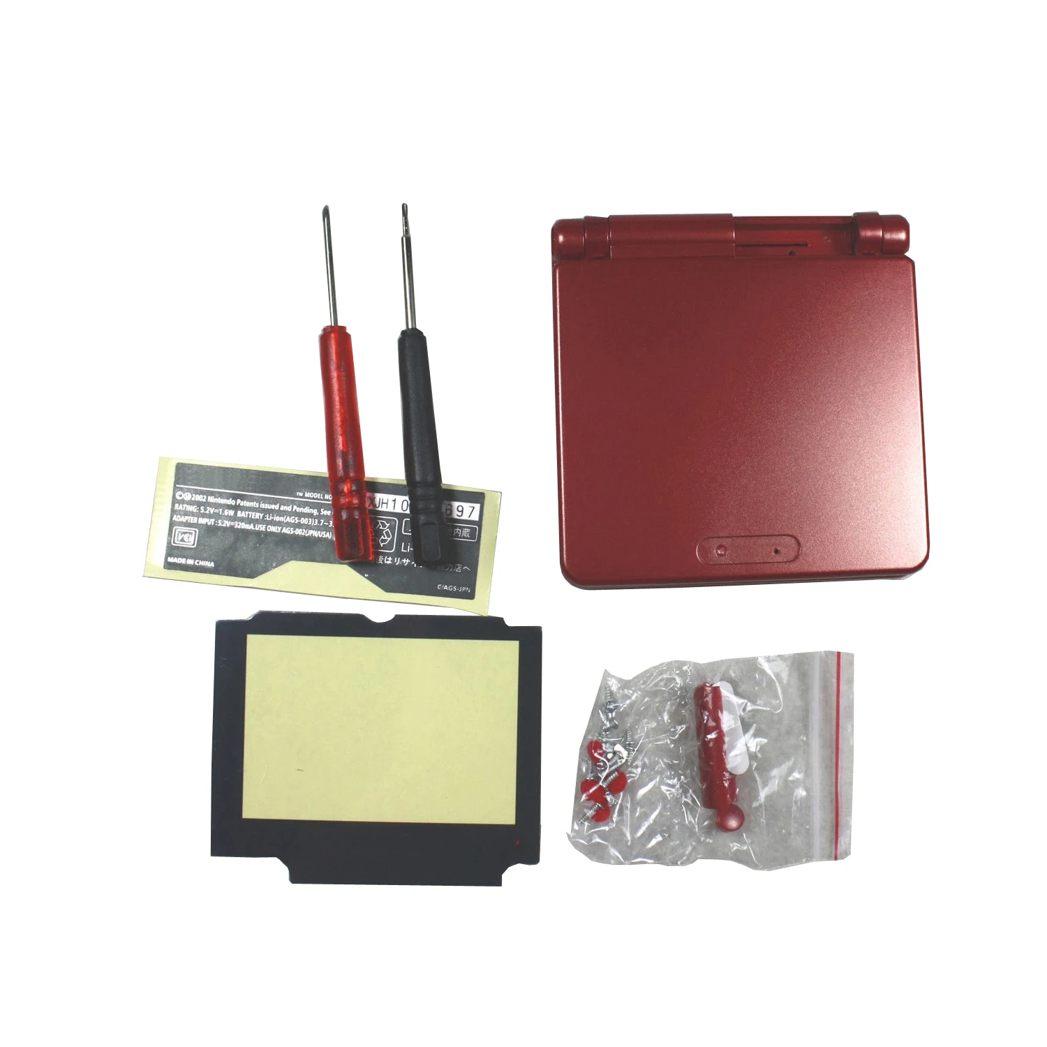 OSTENT полный корпус Оболочка Чехол Замена для nintendo GBA SP Gameboy Advance SP - Цвет: Красный