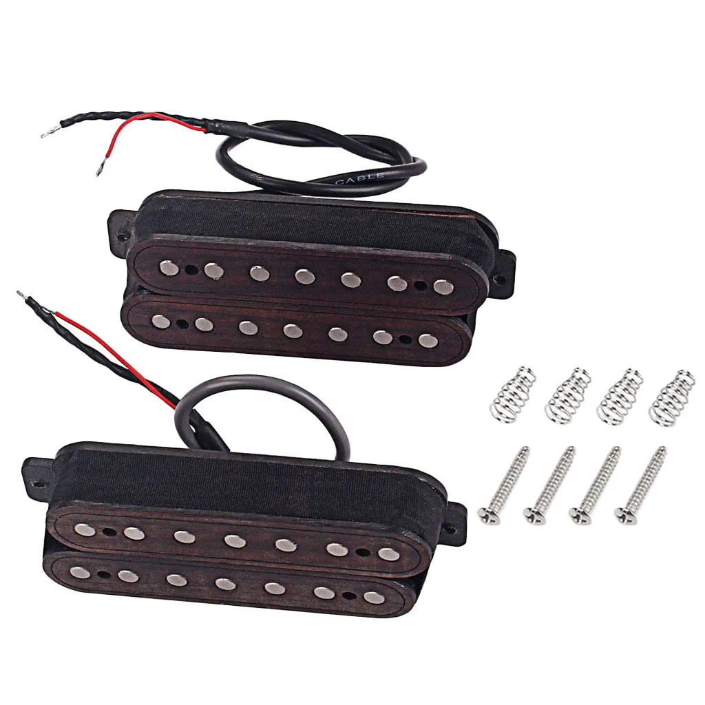 

2Pcs 7 String Neck Bridge Humbucker Pickup for Electric Guitar Accessory