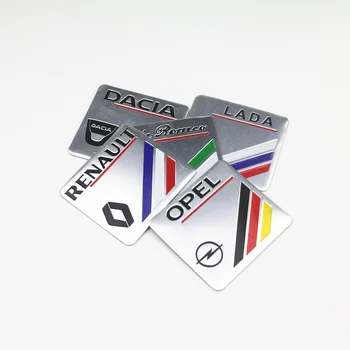 

3D Car Decoration Stickers Logo Aluminium Emblem Badge Decal For Renault Opel Dacia Lada Alfa Romeo