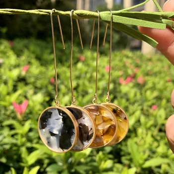 

SAY HELLO Acetic Acid Acetate Geometric Polygonal Drop Dangle Earrings for Women Statement Earrings Brinco серьги K2770