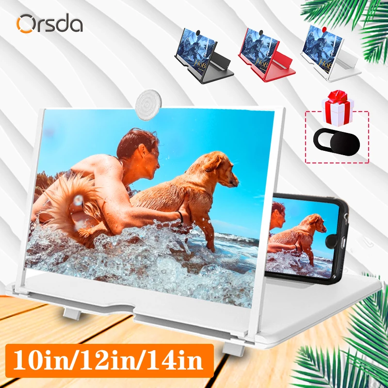 Orsda de 10/12/14 3D Pulgadas HD amplificador de pantalla para celular Elegante Amplificador De  Pulgadas Para Todos Los Teléfonos Móviles Mag Amplificador De Pantalla Universal