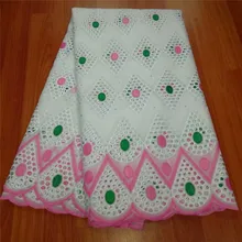 Швейцарская вуаль сухое кружево в швейцарской горячая Распродажа Африканские кружева ткань хлопок Вышитые люверсы платье кружевная ткань