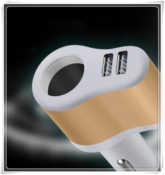 

Dual USB Car charger one two multi-function auto cigarette lighter for Hyundai HND-3 Veloster i10 LPI 30blue R cee d ix