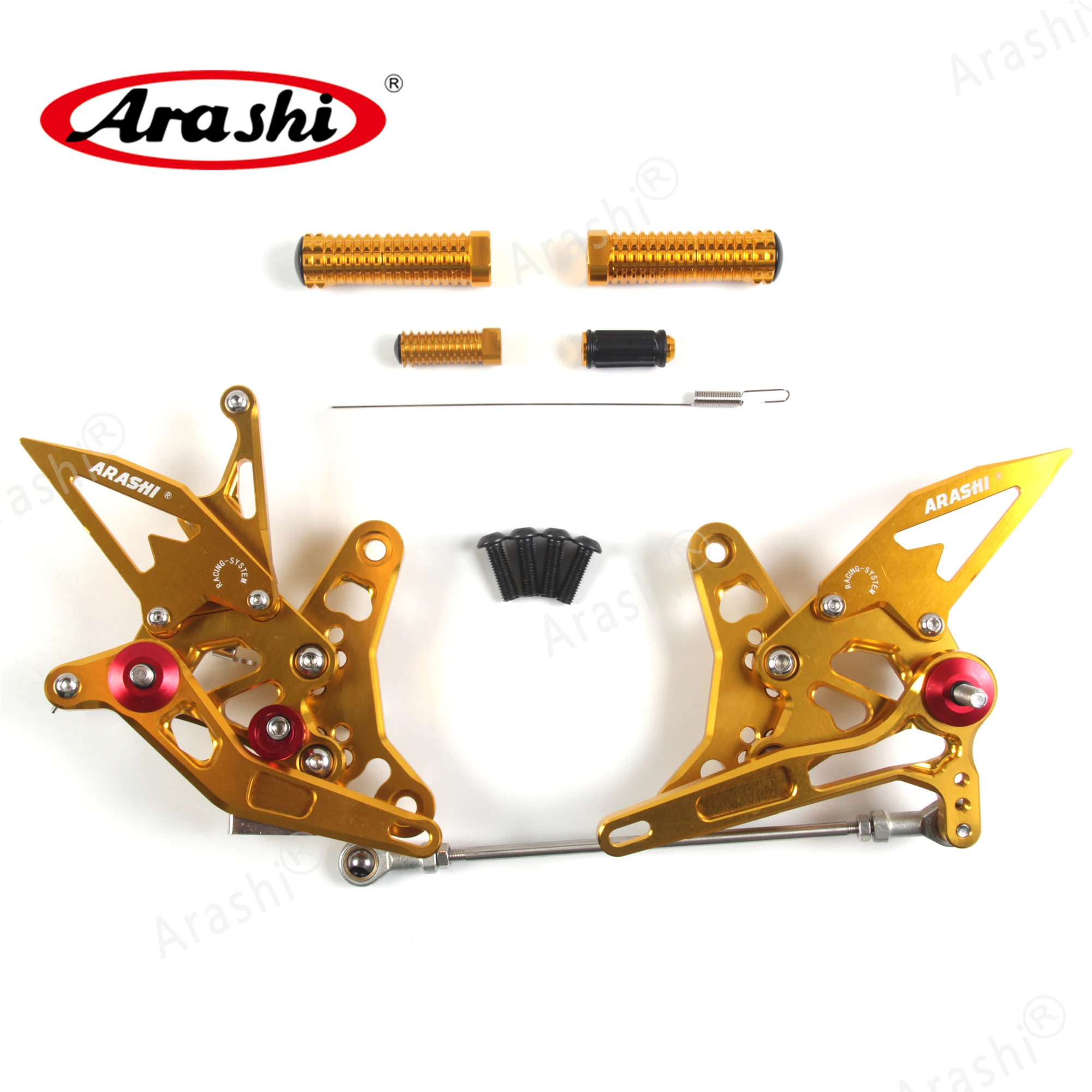 Arashi CNC Rider Rearset для SUZUKI SV650 SV650S регулируемые Подножки подставка для ног 16 17 18 золото