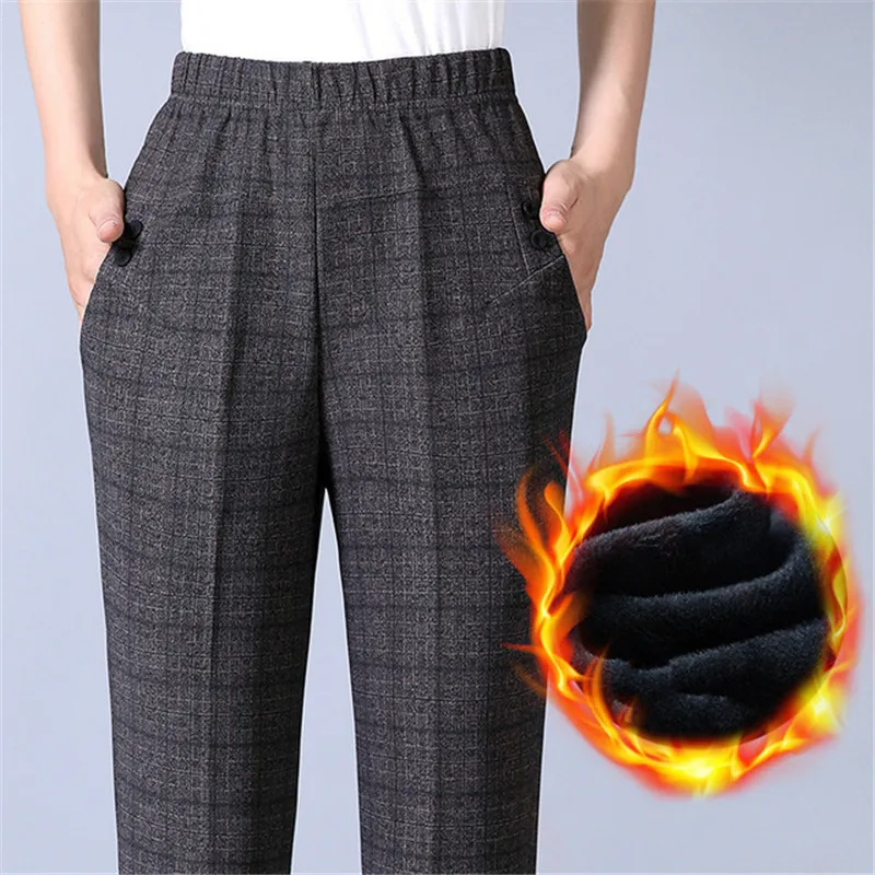 Pantalon Baggy Femme Taille Haute En Velours Côtelé - Taille élastique, Poches, Coupe Confortable | Pour Bureau Décontracté, Quotidien - 8