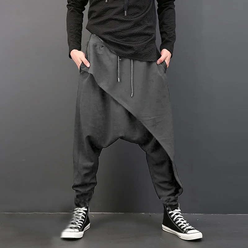 Men's Trouses Long Pants Loose harem Men Plus Size harem pants trousers Fashion Plain Breathable Comfortable Wild Cotton Linen