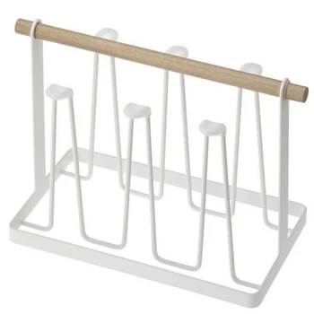 

New Metal Craft Japanese Upside-down Cup Drain Rack Glass Hanger Shelf Container Cup Drying Holder for Kitchen HFing