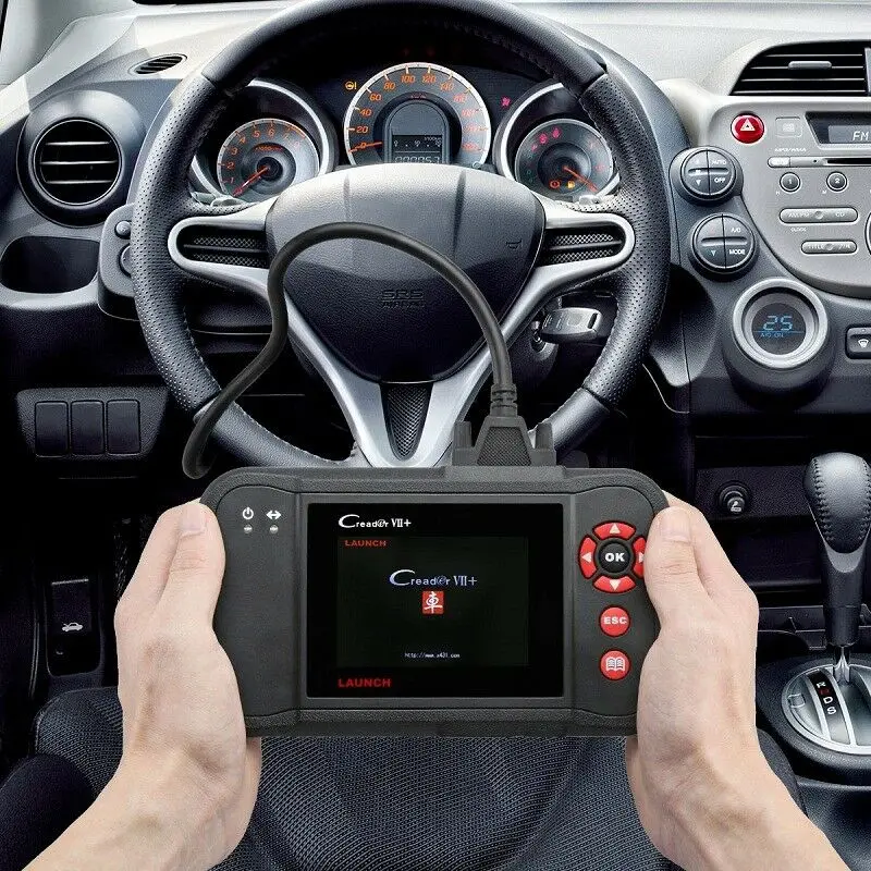 Диагностический сканер Launch X431 Creader VII + plus OBD2 считыватель кодов двигателя ABS SRS
