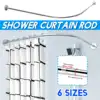 Extendable Curved Shower Curtain Rod U Shaped 201 Stainless Steel Shower Curtain Poles Punch-Free Bathroom Curtain Rail 6 Size ► Photo 2/6