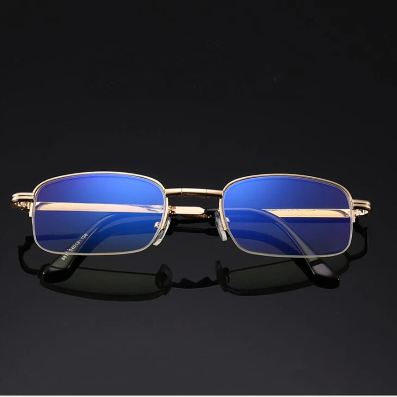 Складные очки для чтения унисекс складные металлические женщин и мужчин + 1 5 2 3 4 0