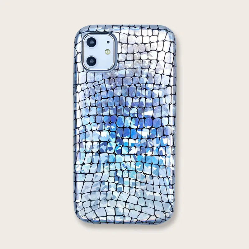 Глянцевый чехол для iPhone с крокодиловым узором подходит XR/X/Xs/11/11Pro Max защитный из