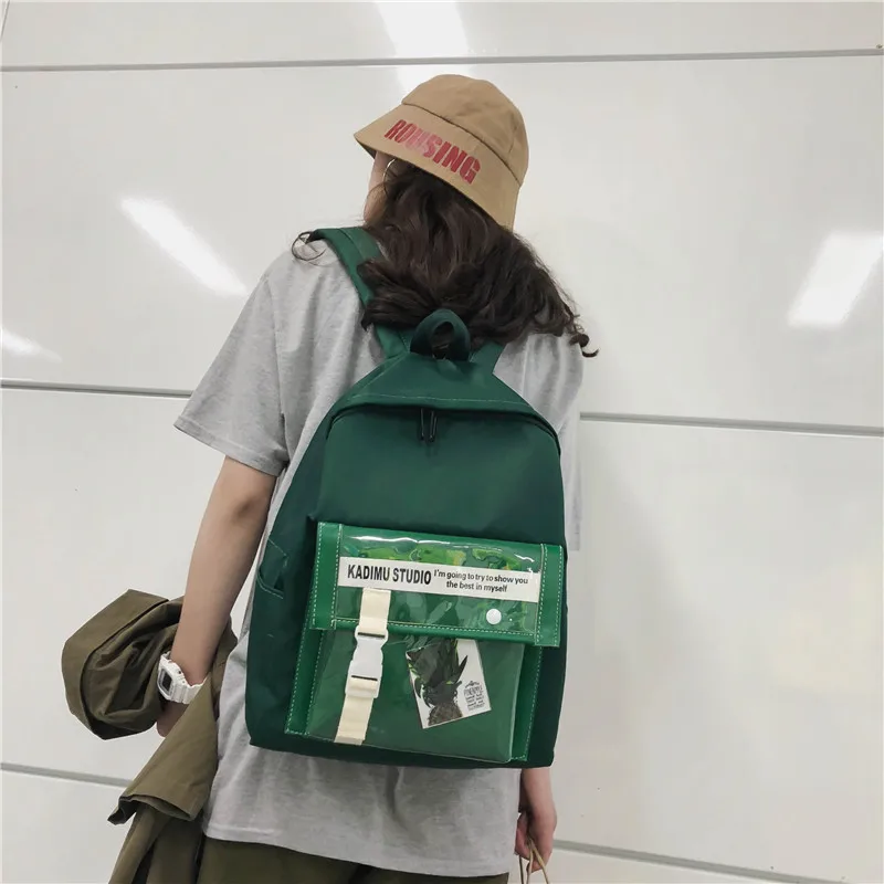 

Ins Backpack Female Backpack for Students in Campus Wild Joker Simplicity Backpack Backpack for Female and Male Couples