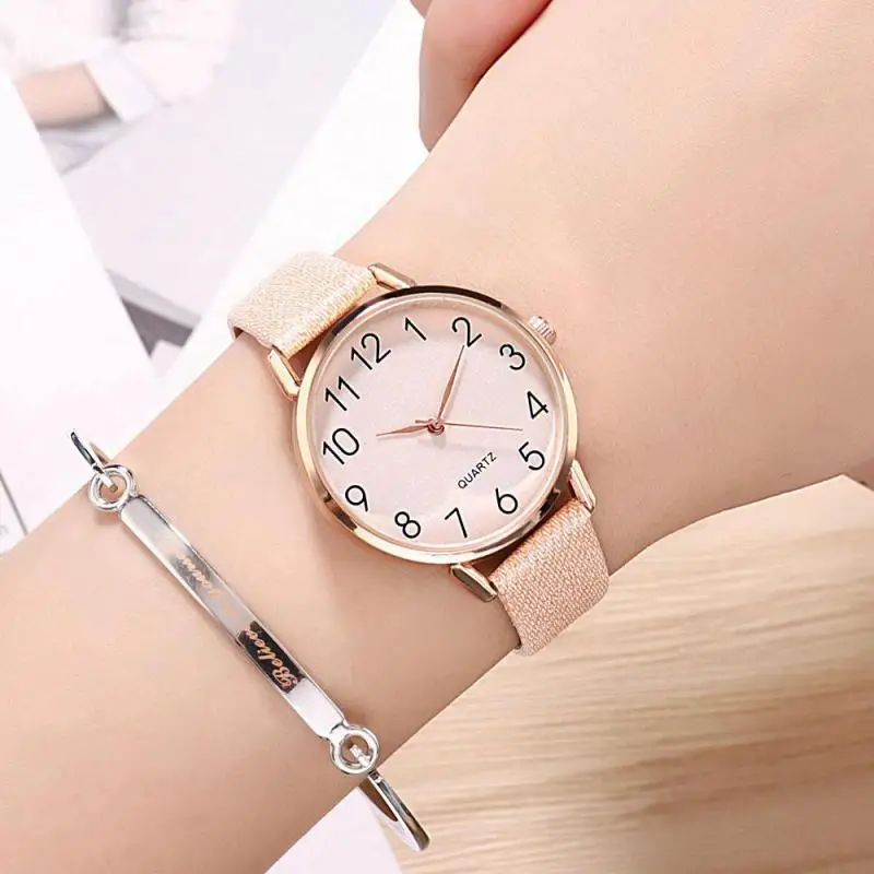 

Large with Numbers Measuring Casual Watch Unisex Velvet Watch Strap All Types of Quartz Watch Amoy