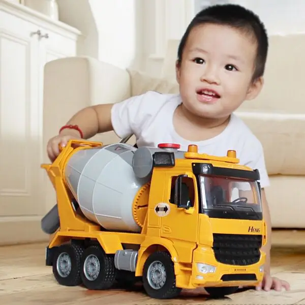 

Early Childhood Educational Toy Children Oversized Model Light Music Inertia Excavator Mixer Truck Drop-resistant Toy