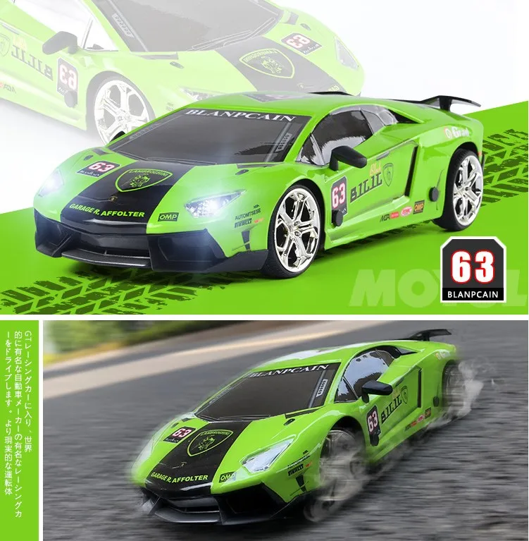 RC drift гоночный автомобиль Высокая скорость 35 км/ч 4WD 2,4 ГГц транспортное средство с дистанционным управлением автомобиль игрушки подарок - Цвет: Зеленый