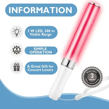 

ABS Reusable Battery Powered 3W 15 Patterns Glow Sticks Concert Party Colorful Magical Poi Decoration Led Birthday Wedding