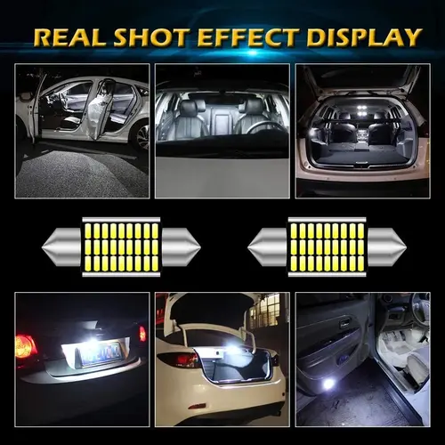 2/6PCS Car LED Bulb Canbus C10W C5W LED Festoon 31mm 36mm 39mm 41mm No error 12V 6000K White Auto Interior Dome Reading Light - Image 6