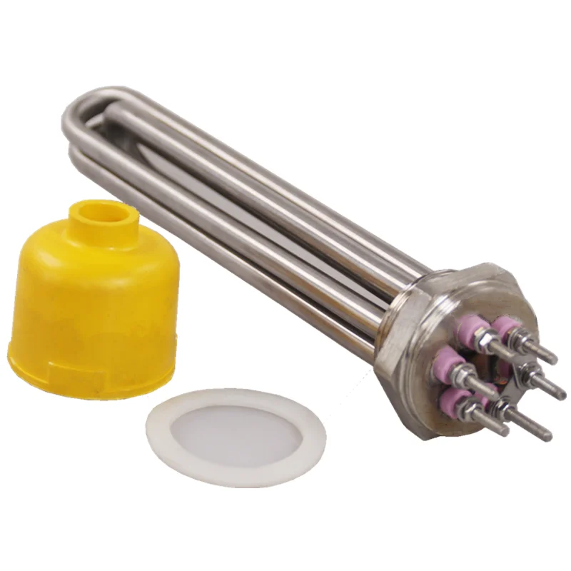 WZJG DN40 Electric Heating Element Immersion 220V/380V Heater 304 Stainless Steel 1.5