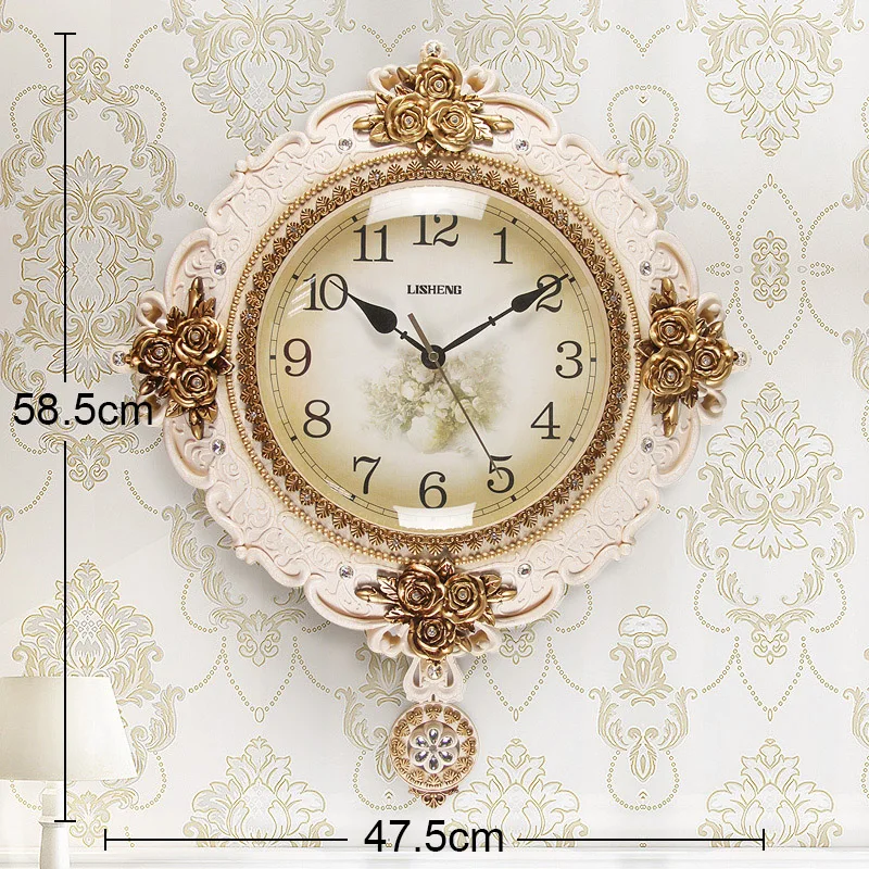 Swing Pastoral Wall Clock Minimalist Mute Quartz Clock Color:Z1104-3