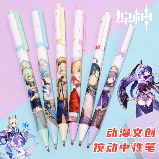 Acheter Stylo Gel dessin animé Kawaii, 6 pièces/ensemble 0.5mm