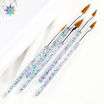 

5Pcs/Set Nail Art Crystal Brush UV Gel Builder Painting Dotting Pen Nail Art Carving Manicure Tools Nail Brush