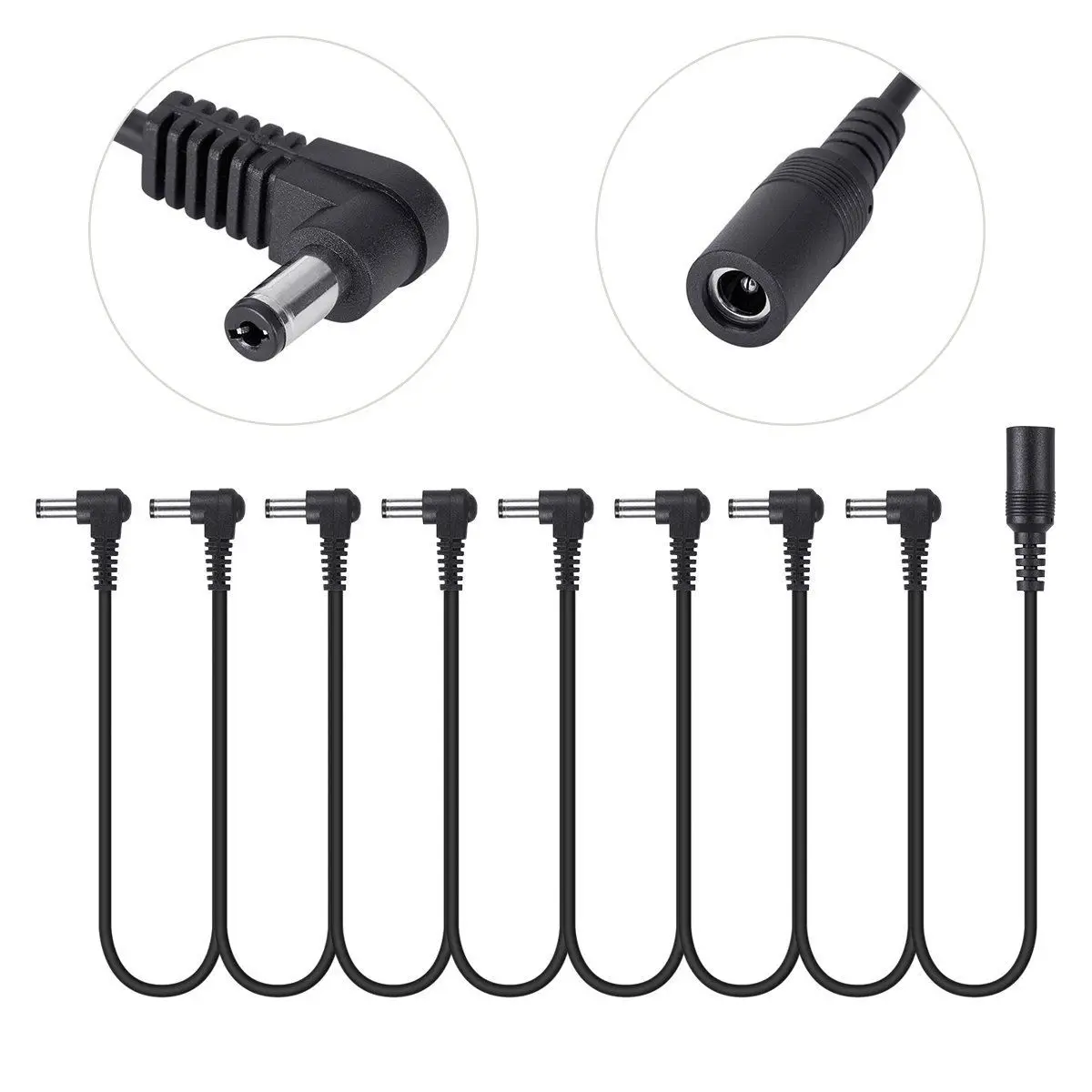 Power Supply Effect Pedal with 8-Way Cable EU plug 9V 1A AC / DC Power Adapter for Pedals with Electric Guitar Effects