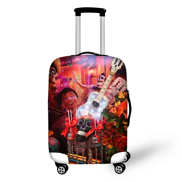 HaoYun дорожный багажный чехол Коко Музыка Череп шаблон чемодан чехол мультфильм дизайн эластичный пыленепроницаемый и водонепроницаемый протектор - Цвет: CDWX2687LMS