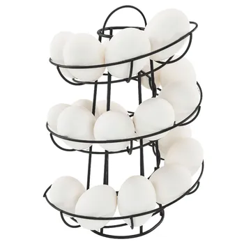 

Egg Skelter Deluxe Spiraling Dispenser Rack Basket Storage Space Up to 24 Space Multi-functional Rack Storage Kitchen Tool25