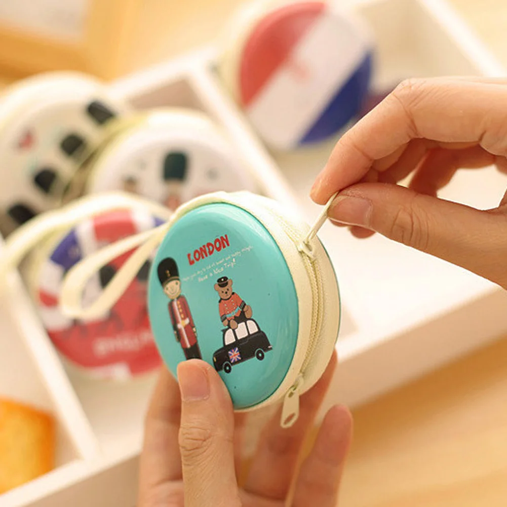 

Kawaii New 4 Colors Earphone Wire Holder Box Storage & Key Bag Holder Case Wallet Pouch 7*3 cm Coin Purse Wallet Case