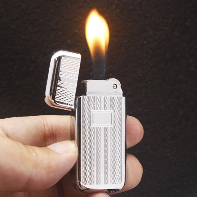 

NEW Portable Butane Flint Metal Lighter Square Mini Gas Lighter Smoking Accessories Cigarettes Lighter Gadgets For Men