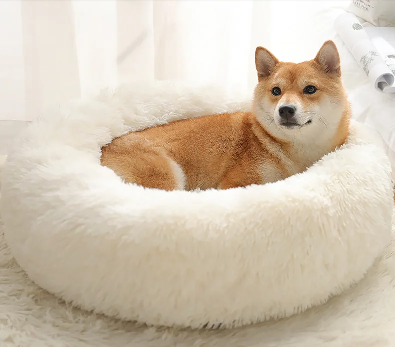 CONG FEE супер мягкая кровать для собаки моющаяся круглая подушка для шезлонга глубокий сон дом для собаки бархатный диван корзина кровать для питомца