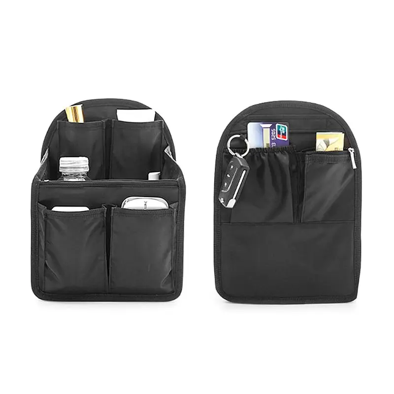 

Travel Bag Backpack Insert Organizer Bag Solid Color Oxford Cloth Gadget Multi-Pocket Handbag For Organizing Items