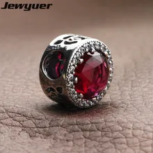 Новые Мультяшные Сияющие розовые Амулеты с фианитами, Стерлинговое Серебро 925 пробы, браслеты с бусинами, сделай сам, ювелирные изделия DSN086