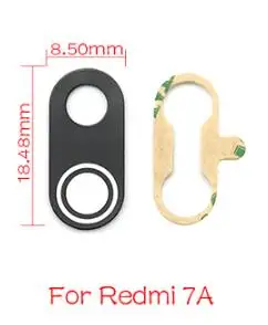 For Redmi 7A Стекло камеры для Xiaomi Redmi Note 7 6 5 5A 6A 7A Pro PLus S2 Задняя камера Объектив Стекло+ наклейка - Цвет: For Redmi 7A