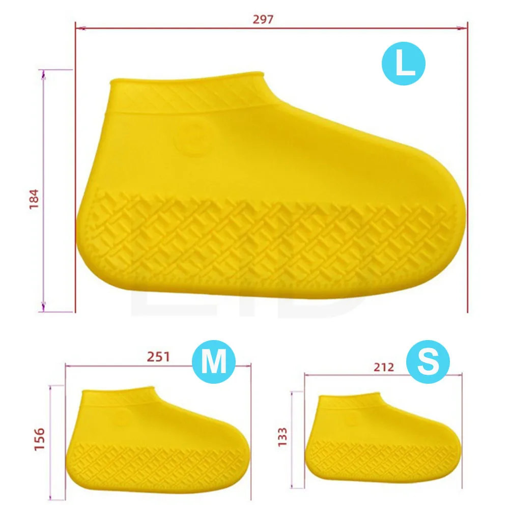 Shoe Covers Boots Waterproof Silicone Unisex Indoor Outdoor Rainy Day Reusable