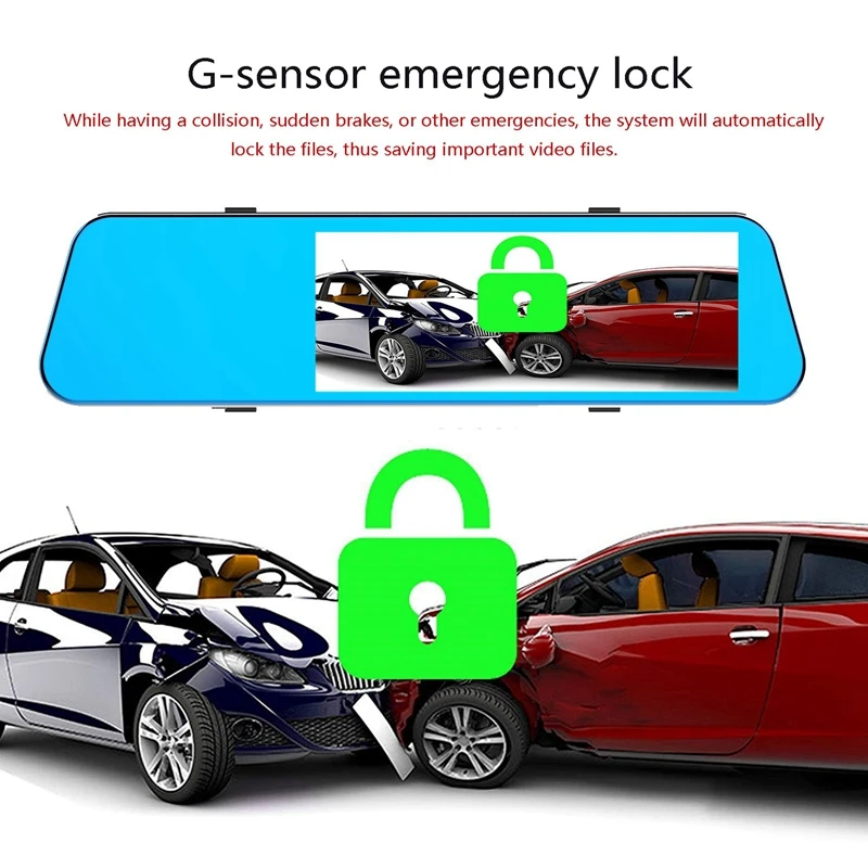 7 дюймов ips 1080P 2.5D пресс-экран резервная камера зеркало автомобиля видеорегистратор