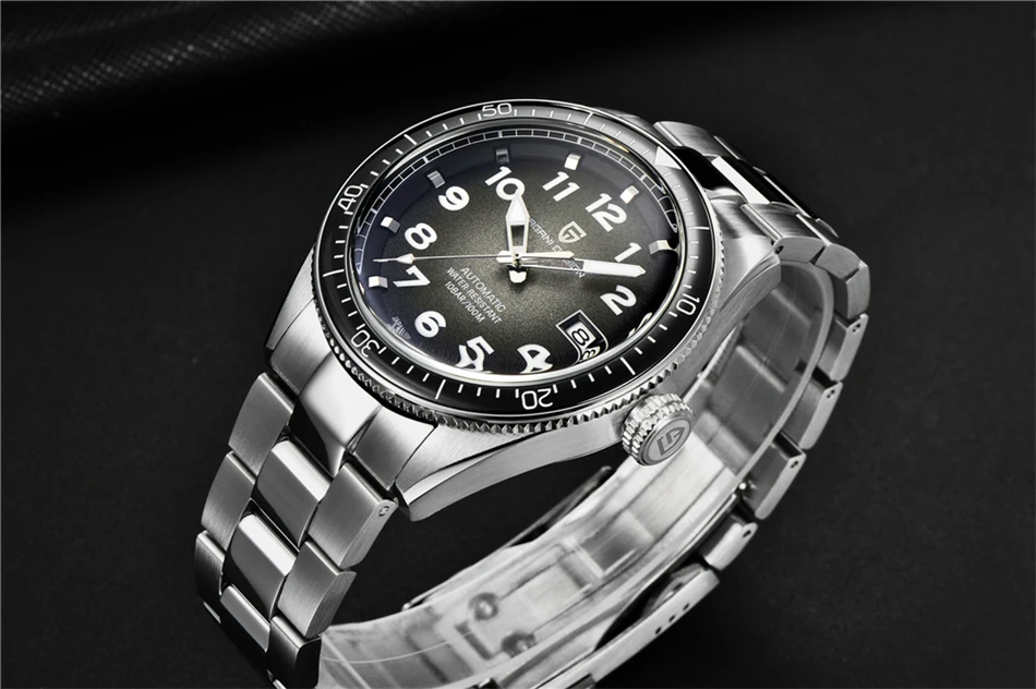 PAGANI DESIGN Luxury Men's Mechanical Wristwatch Top Brand NH35A Movement Blue Automatic 100M Waterproof Watch Relogio Masculino