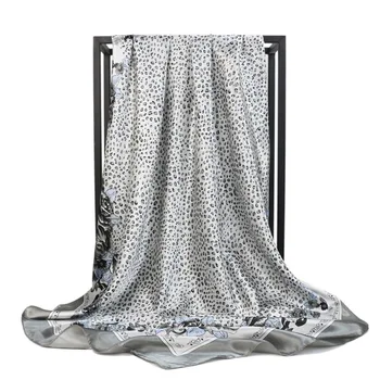 

Rayon Silk scarf women 2020 fashion Apparel Accessories Novelty Women clothing spring new wrap head Scarves Wraps 90cm Print