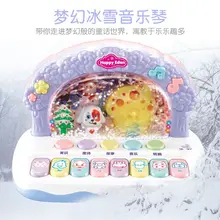 Мечтательный зимние музыкальное пианино со снежинками и ветряные мельницы для электронная клавиатура для просвещение образовательный инструмент мульти-функциональный Sto