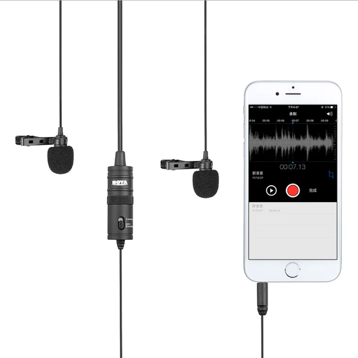 BOYA M1DM Микрофон проводной для камеры смартфон конденсаторный микрофон Запись голоса студия для iPhone для Canon MIC 3,5 мм