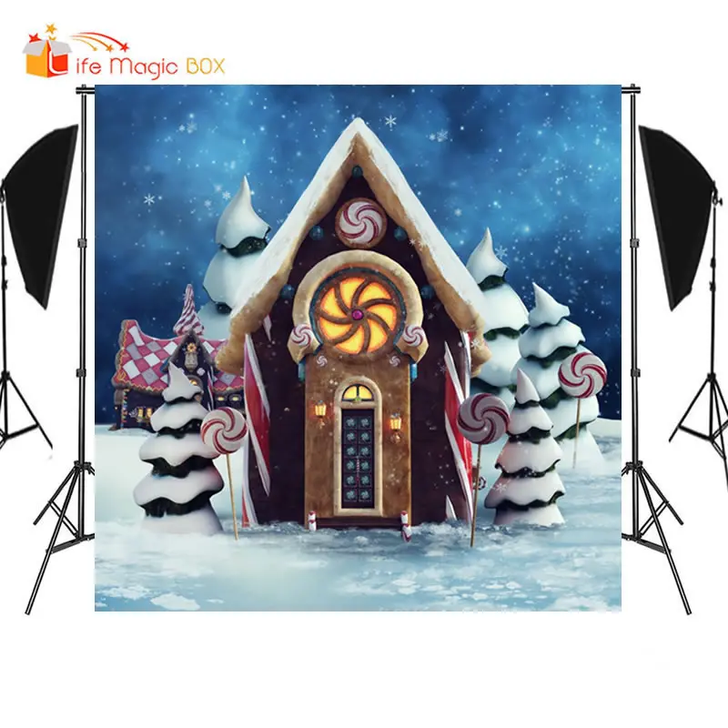 LIFE MAGIC BOX зимние Рождественские фоны для фотосъемки розовые Лось виниловая