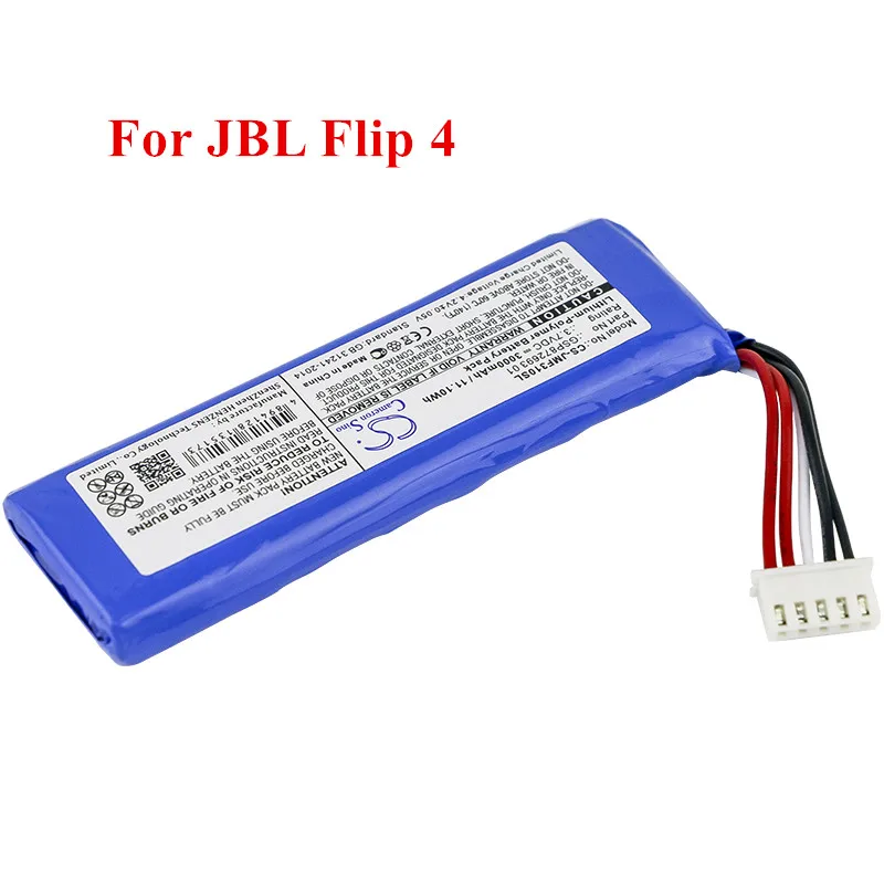 Аккумулятор Cameron Sino GSP872693 01 для JBL Flip 4 Special Edition 3 7 в 3000 мАч литий-полимерный флип