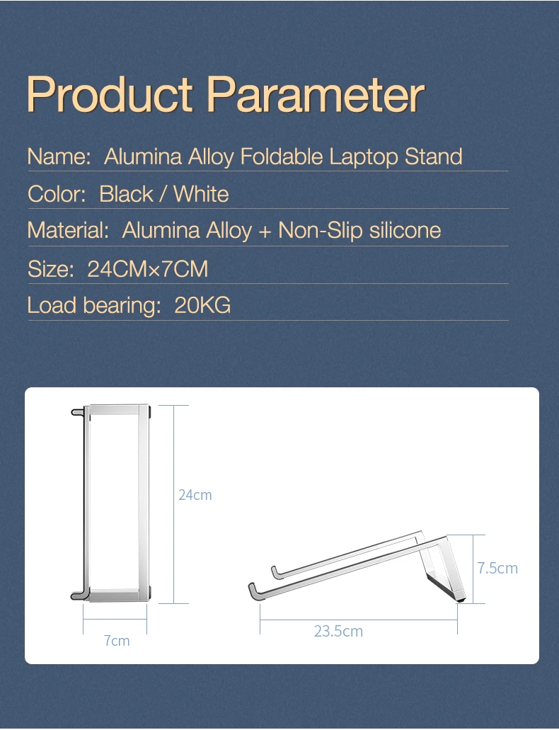 Folding Aluminum Notebook Laptop stand holder (10)