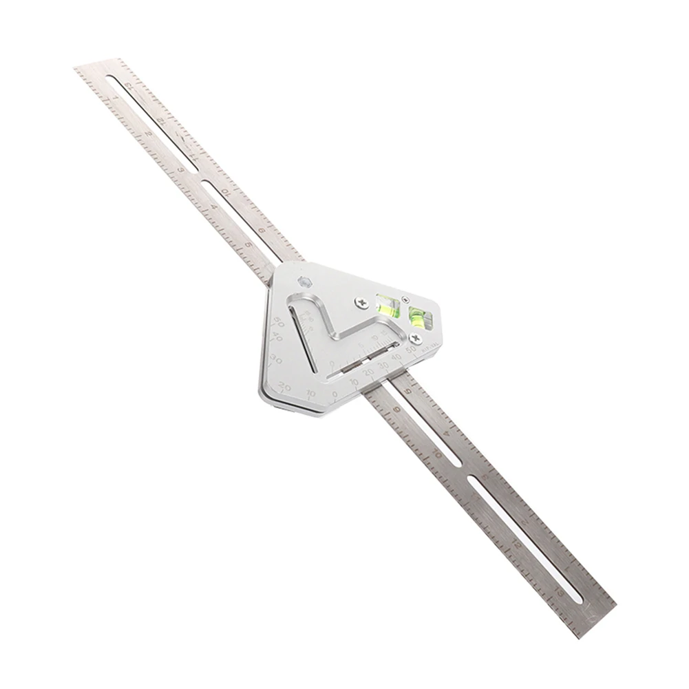 

Multi-function Stainless Steel Adjustable Angle Measuring Ruler Line Painted Roof Revolutionizing Carpentry Utensil for Woodwork
