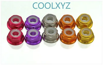 

Color aluminum alloy flange nut locknut M2 m3 M4 M5 M6 5Pcs