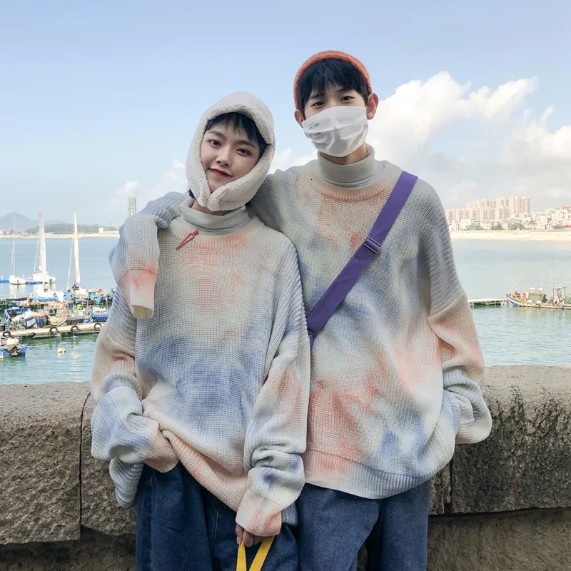 Sweater Men Warm Fashion Tie Dye Print Casual Knit Sweater Man Streetwear Sweter Clothes Hip Hop Loose Long Sleeve Pullover Men Sweater Men Warm Fashion Tie Dye Print Casual Knit Sweater Man Streetwear Sweter Clothes Hip Hop Loose Long Sleeve Pullover Men
